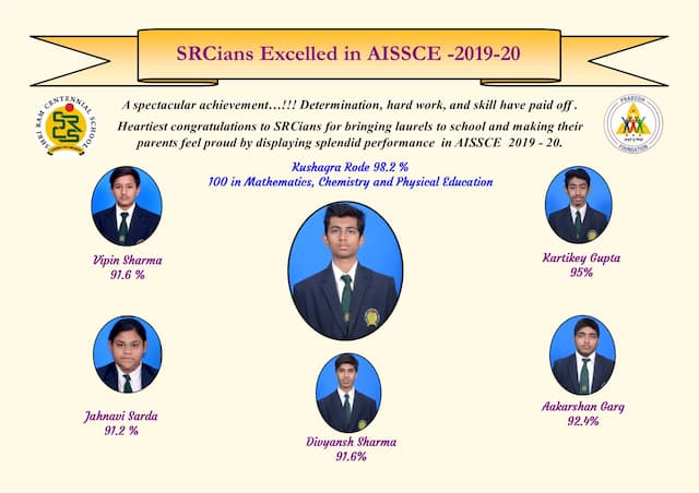 SRCians Excelled in AISSCE -2019-20